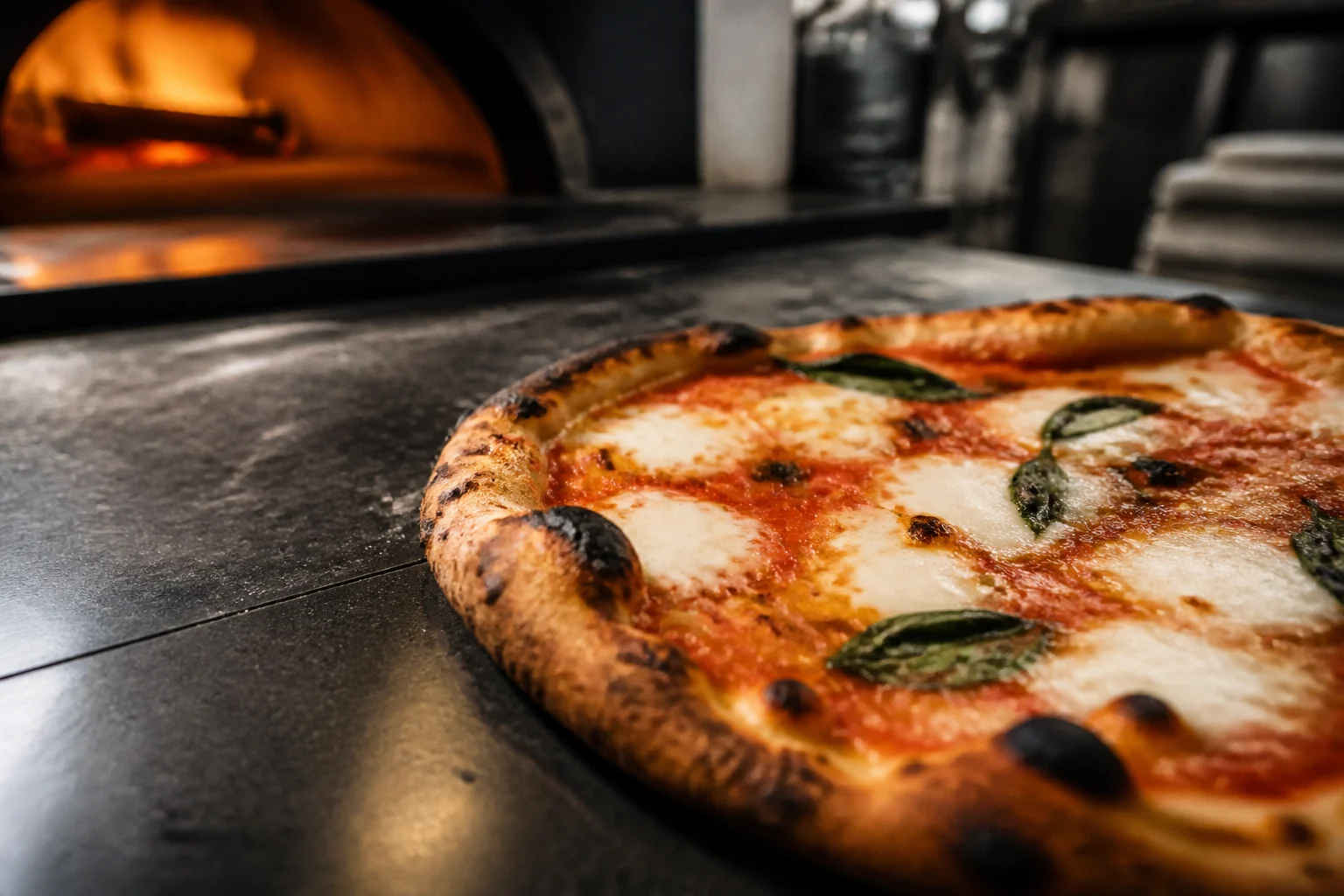 Frisch servierte Pizza